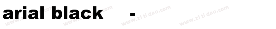 arial black字体字体转换